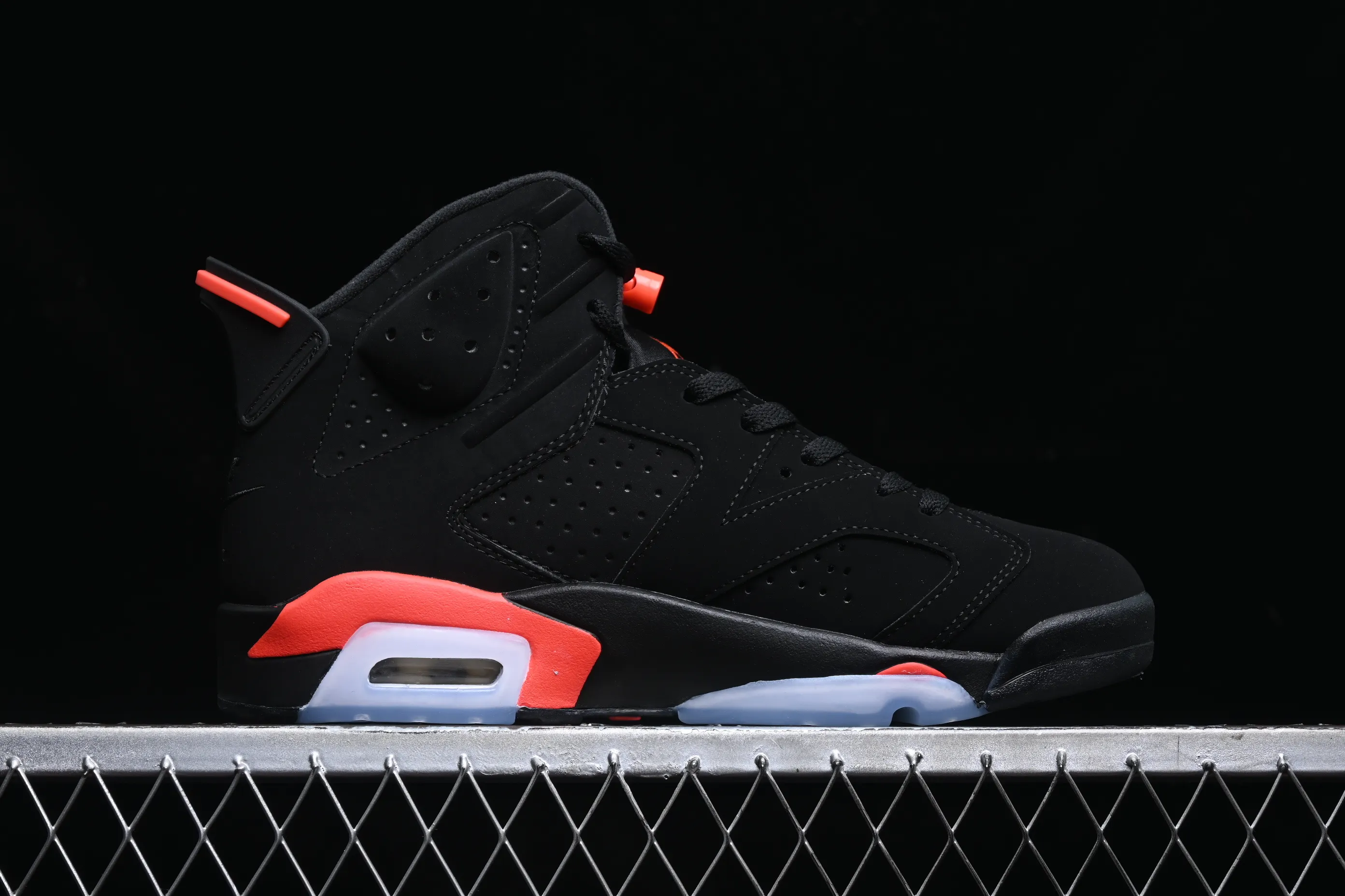 All categories Air Jordan Jordan series basketball shoes Air Jordan 6 F version Air Jordan 6 "Infrared" AJ6 Joe 6 black infrared 3M reflective basketball men's shoes 384664-060